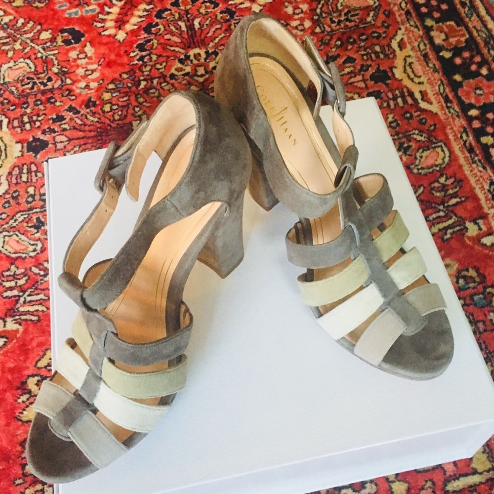 COLE HAAN NIKE AIR SEXY SUEDE ANKLE STRAP HEELS 🔥